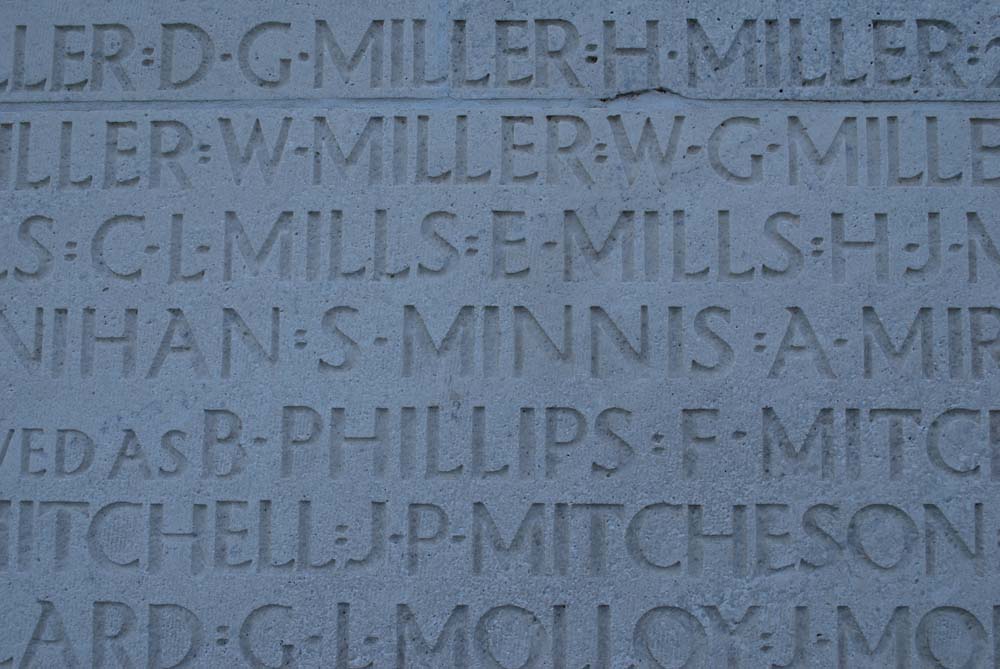 Private Samuel Minnis, Vimy Memorial, France (Photo: C. Duncan, 2018)