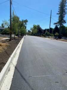 Florence Street following paving on August 12 and 13