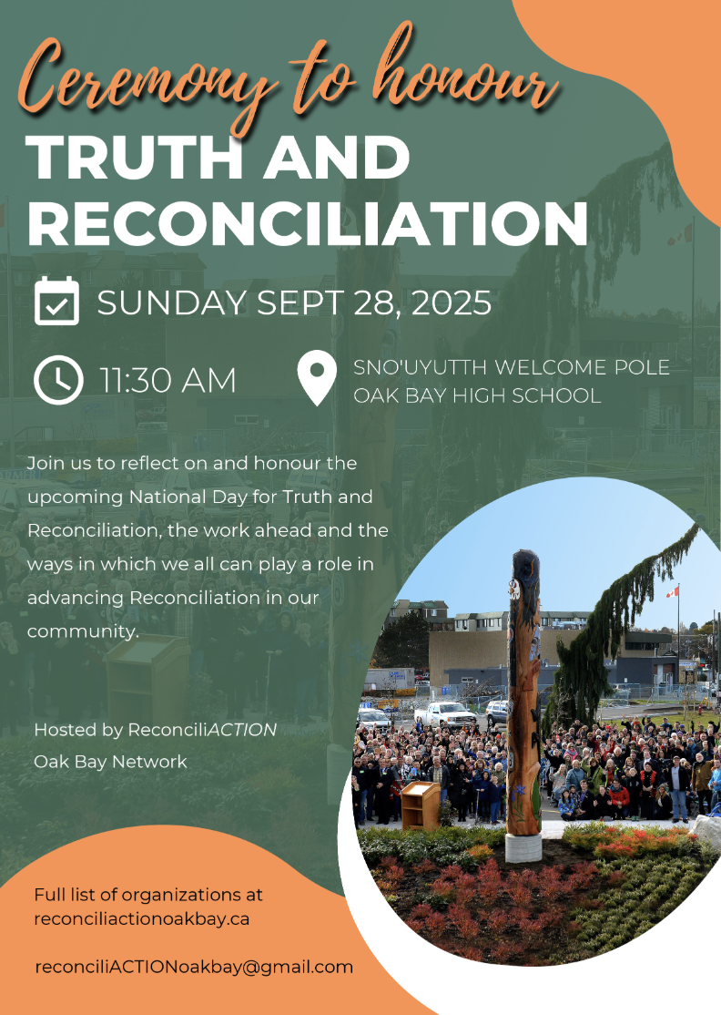 poster of ceremony to honour truth and reconciliation