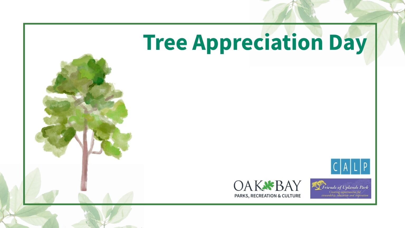 Tree Appreciation Day 2025 - District of Oak Bay